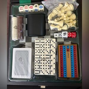 NIB Game Box - Chess, Checkers, Dice, etc